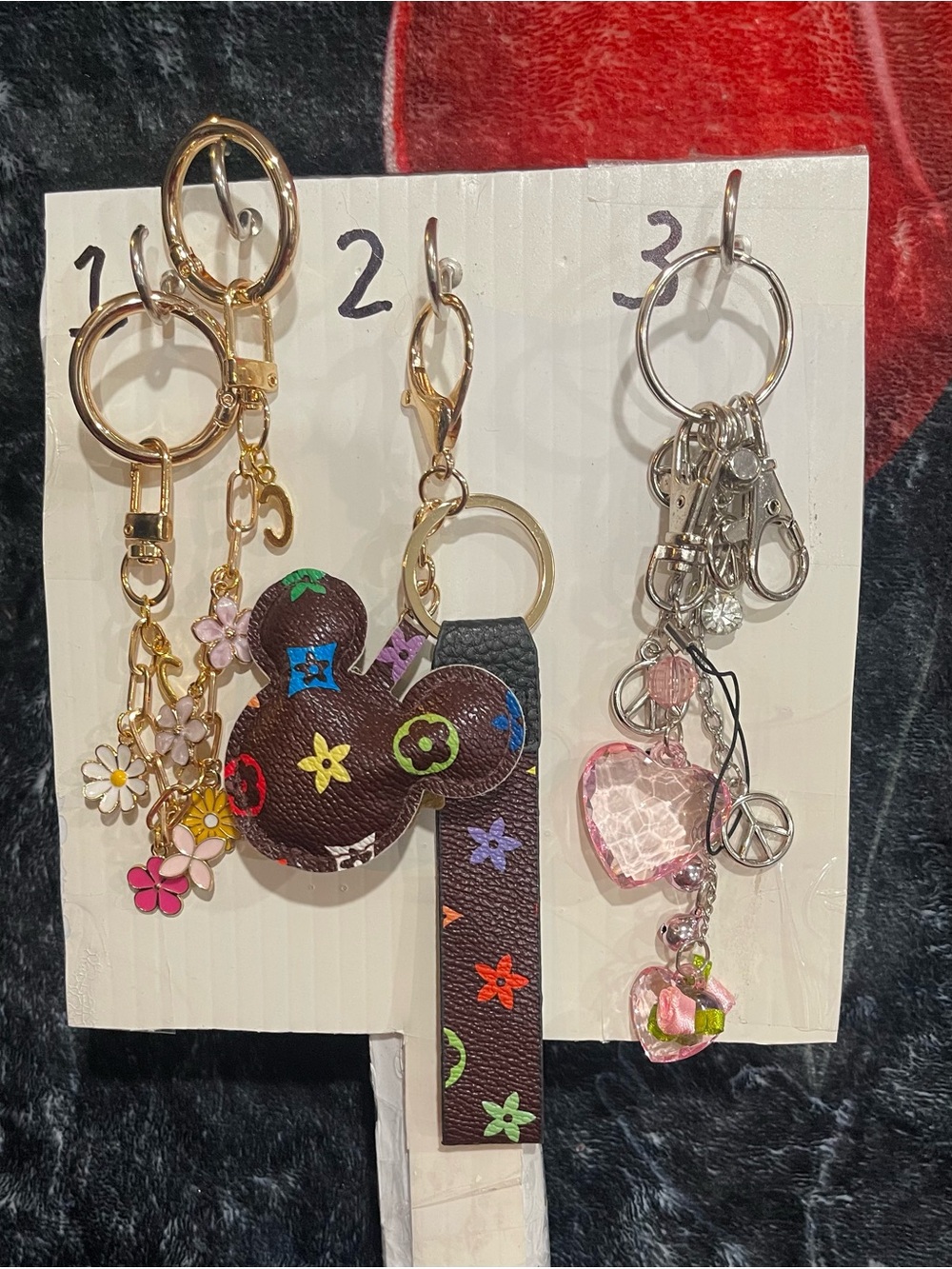 #3 Choice of 1 Bag/Key Charm with Gold or Silver Accents - Picture 2 of 3